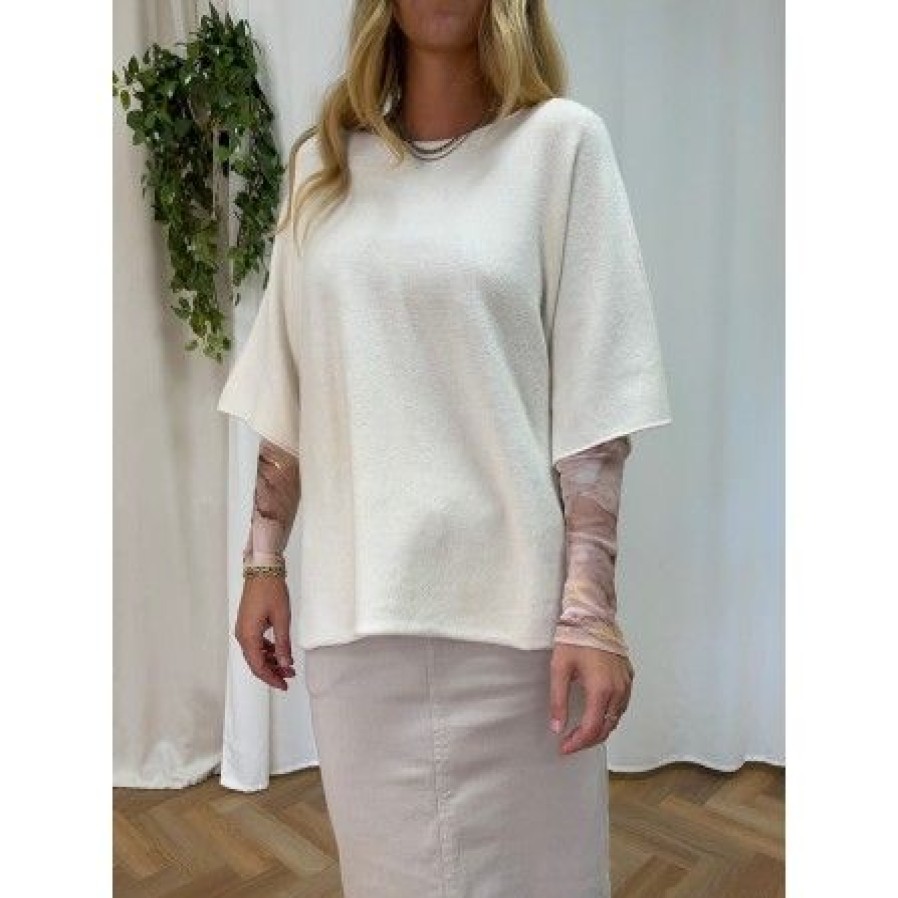 Overdele Marta du Chteau | Marta Knit Mdcsia - Offwhite Strik 5003 - Panna 7191