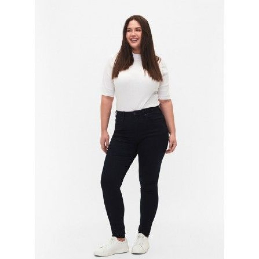 Underdele Zizzi | Zizzi Jeans, Long, Amy J10305L - Sorte Jeans Black