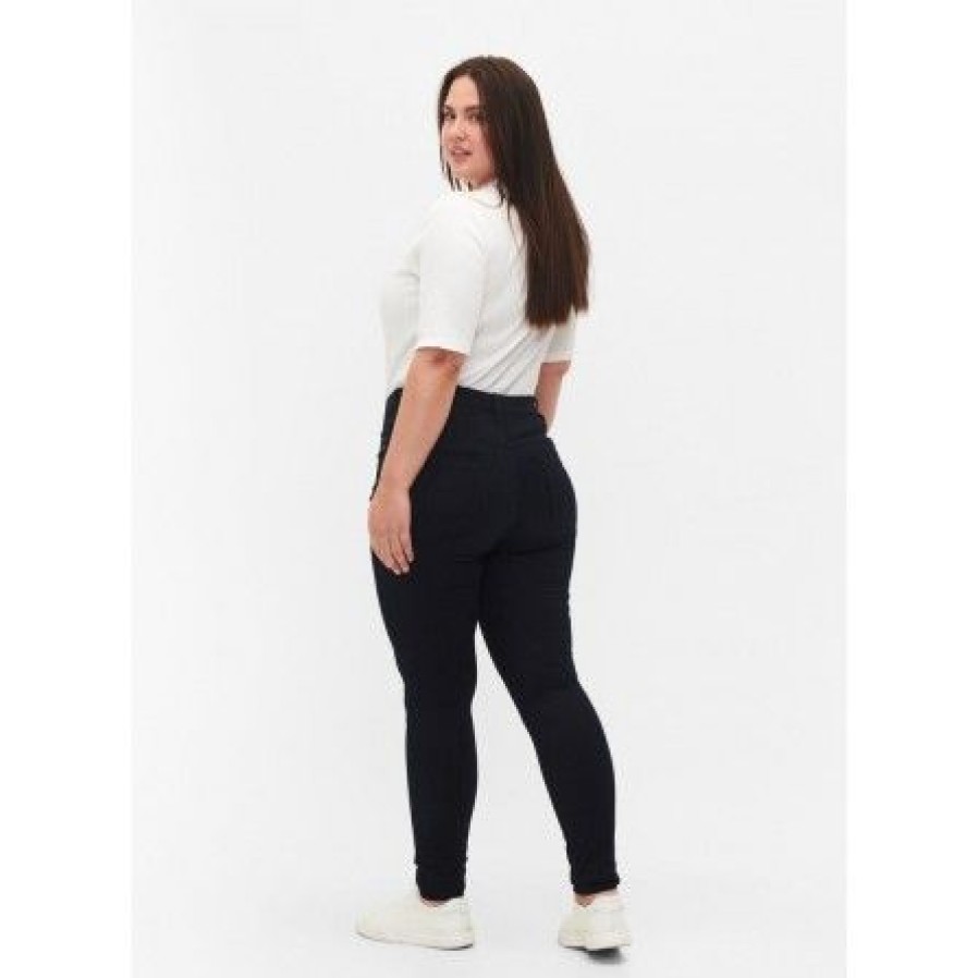 Underdele Zizzi | Zizzi Jeans, Long, Amy J10305L - Sorte Jeans Black