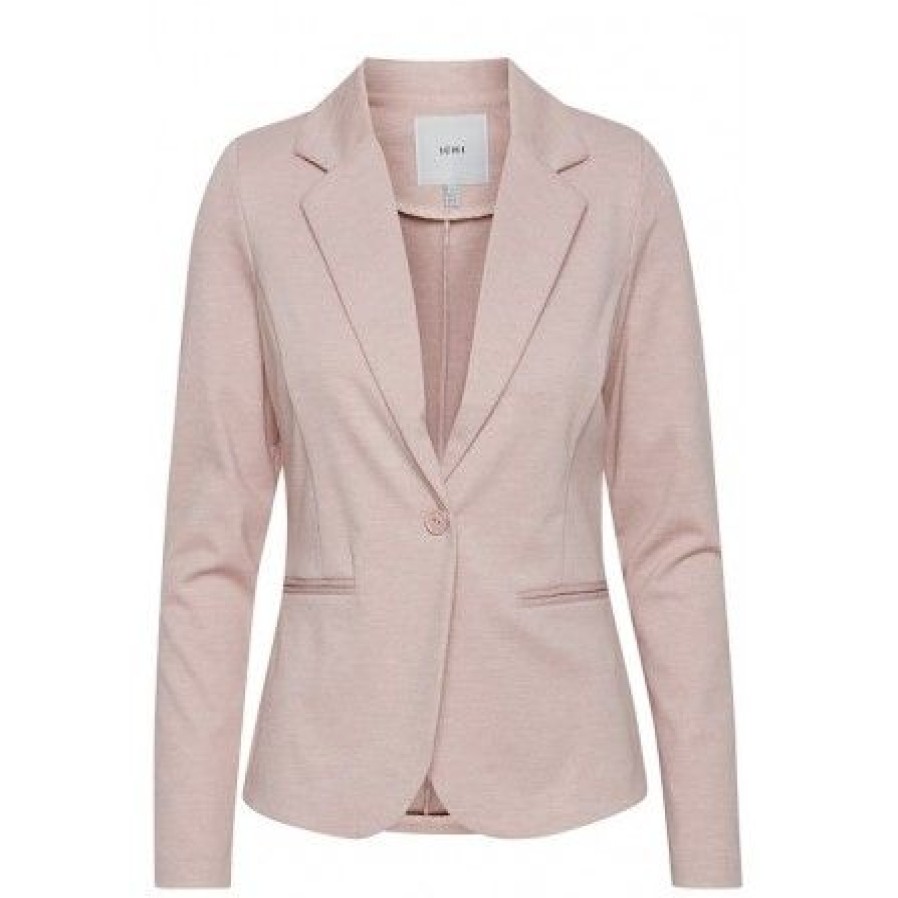 Overtoj Ichi | Ichi Ihkate Bl - Rosa Blazer 20101801 Rose Smoke Melange