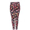 Underdele Zoey | Zoey Edith Pants - Rod Printet Buks 232-4410 Black Flowerprint