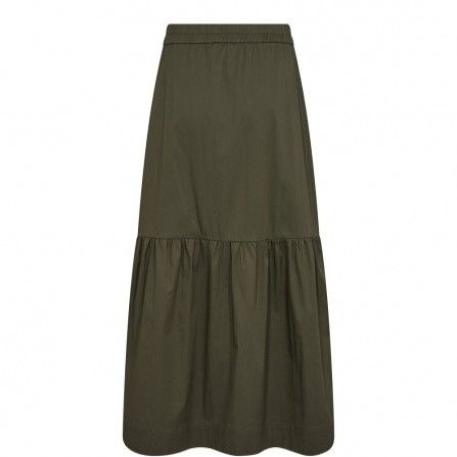 Underdele Co'couture | Co Couture Cotten Cc Crisp Gypsy Skirt - Armygron Nederdel 34112 Army