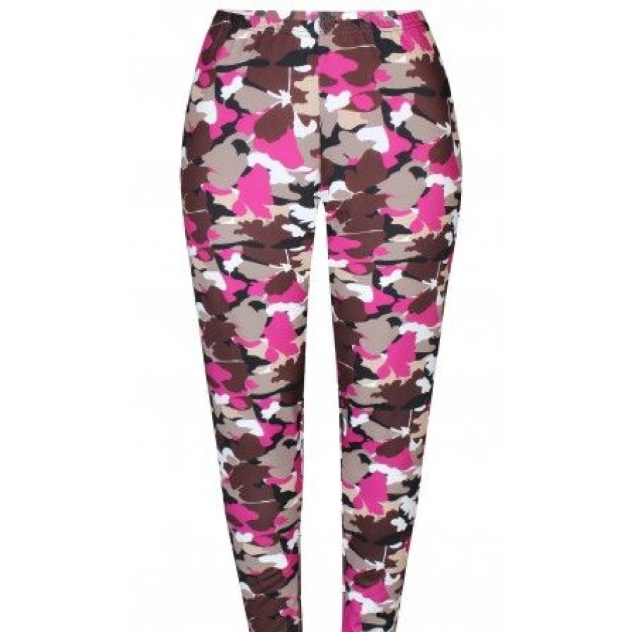 Underdele Zhenzi | Zhenzi Susa Leggings - Pink Printet Leggings 200052 Festival Fuchias