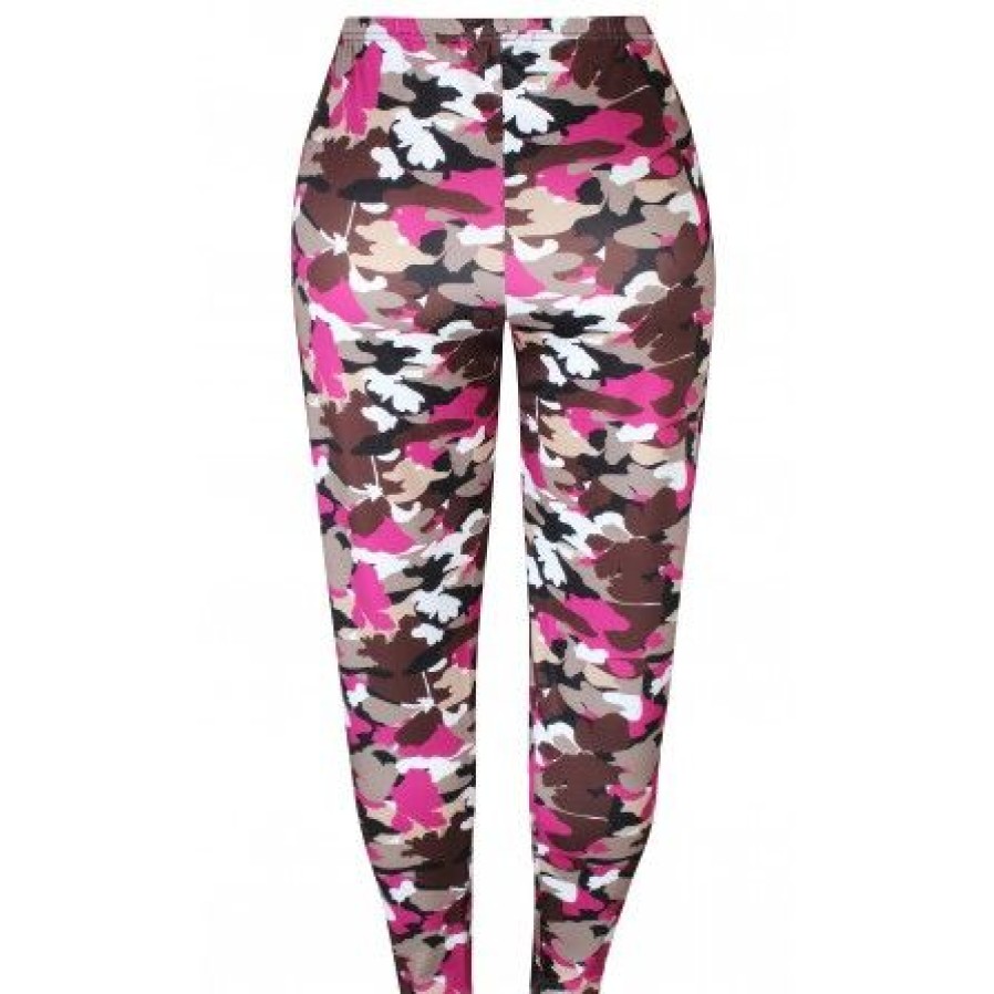 Underdele Zhenzi | Zhenzi Susa Leggings - Pink Printet Leggings 200052 Festival Fuchias