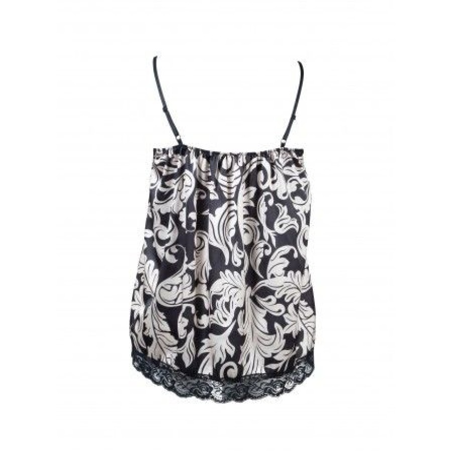 Overdele Zoey | Zoey Bethany Top 232-9457 Black Flowerprint