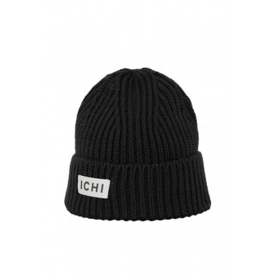 Accessories Ichi Huer | Ichi Iaemma Ho - Sort Strikket Hue 20119458 Black