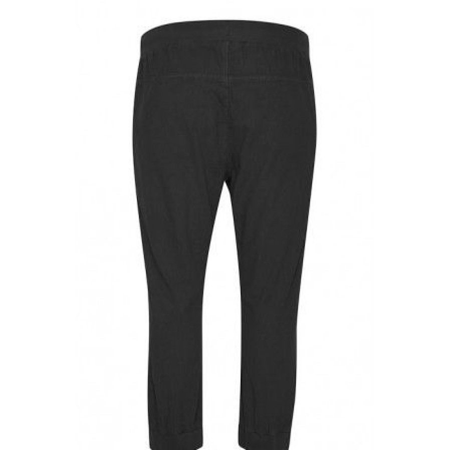 Plus Size Kaffe Curve | Kaffe Curve Kcnana Capri Pants - Bukser 10580057 Black Deep