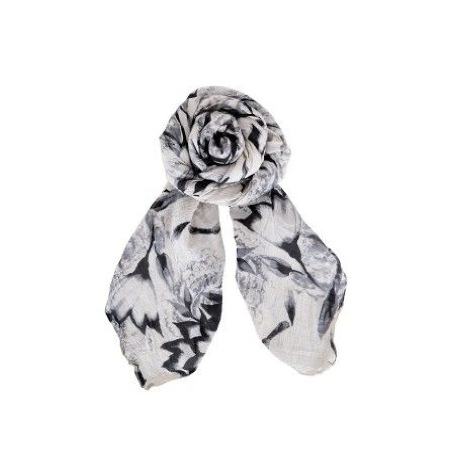 Accessories Black Colour | Black Colour Bcancient Scarf - Sort/Hvidt Torklaede 208257